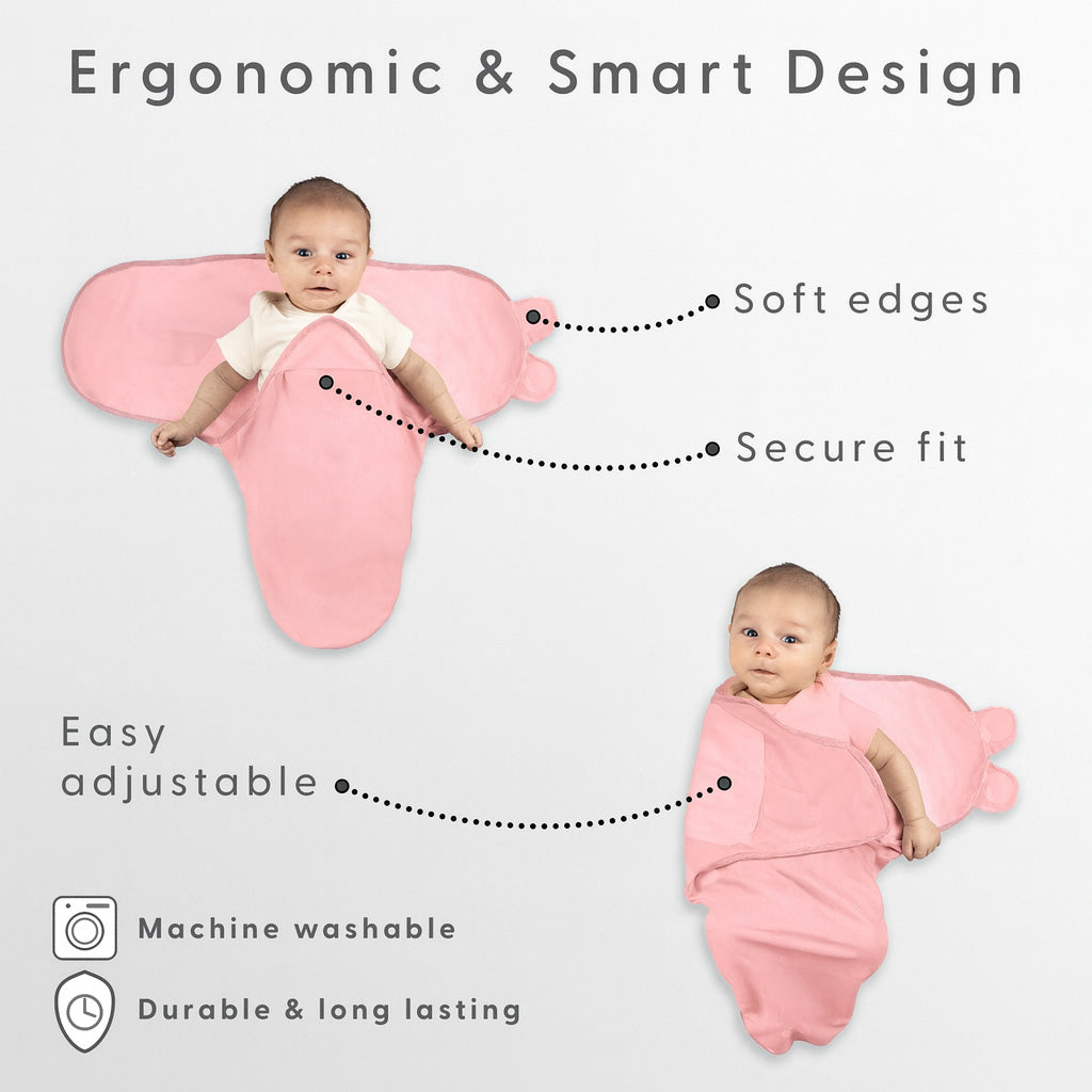 Organic Cotton Swaddle Blankets - Pink Set