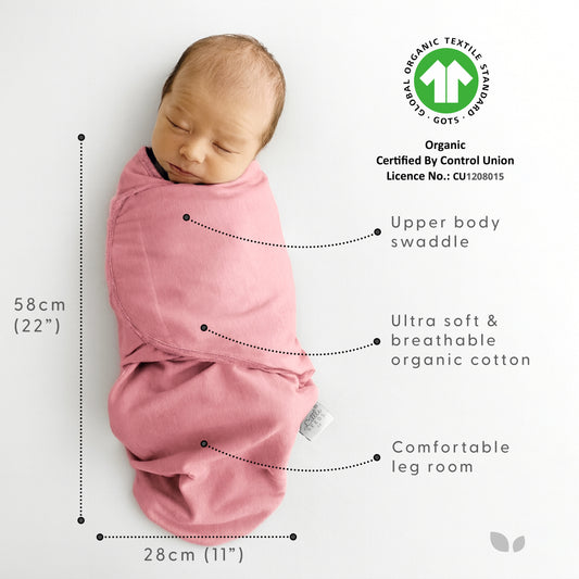 Organic Cotton Swaddle Blankets - Pink Set