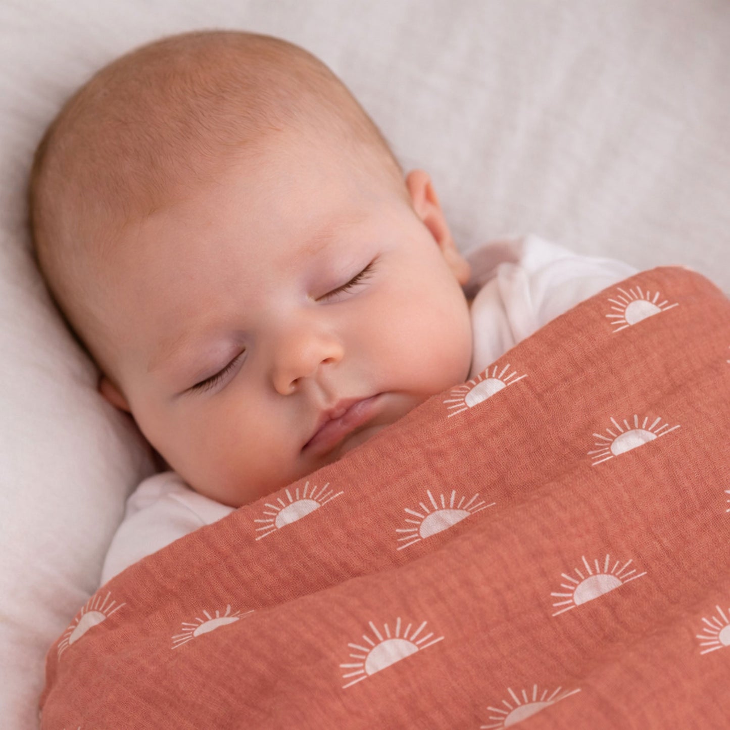 Baby Muslin Cloths – Soft & Absorbent 70×70cm Bamboo Muslin Squares for Newborns - BURNT ORANGE (Copy)