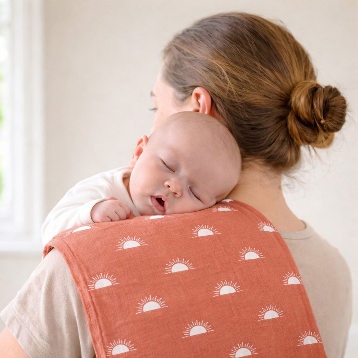 Baby Muslin Cloths – Soft & Absorbent 70×70cm Bamboo Muslin Squares for Newborns - BURNT ORANGE (Copy)