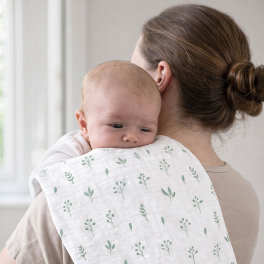 Baby Muslin Cloths – Soft & Absorbent 70×70cm Bamboo Muslin Squares for Newborns - GREEN