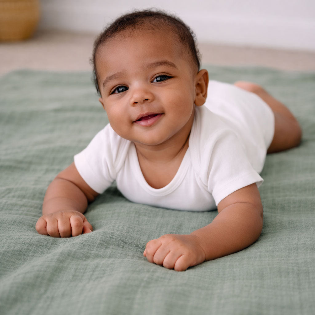 Baby Muslin Cloths – Soft & Absorbent 70×70cm Bamboo Muslin Squares for Newborns - GREEN