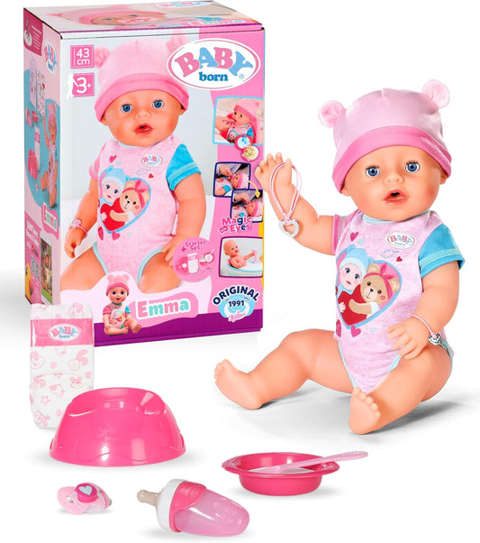 BABY born Emma 43cm doll with her box and accessories