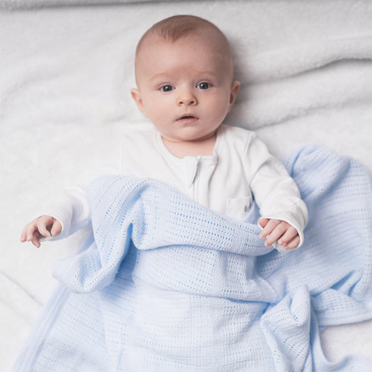 Blue Cellular Blanket