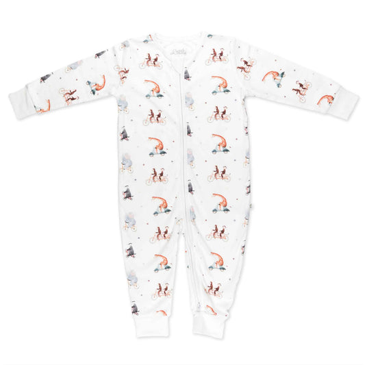 cute animals sleepsuit baby grow